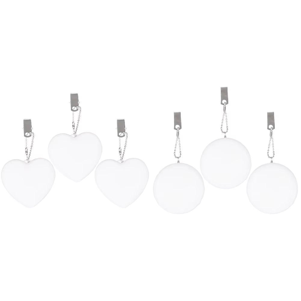 6-1PCS Purse Heart LED Light Automatic Motion Activated Handbag Lamp for Women Bah Purse Charm Purse Heart Keychain Light