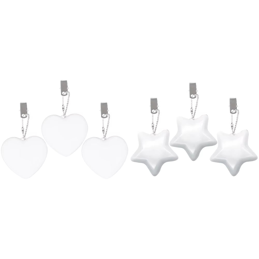 6-1PCS Purse Heart LED Light Automatic Motion Activated Handbag Lamp for Women Bah Purse Charm Purse Heart Keychain Light