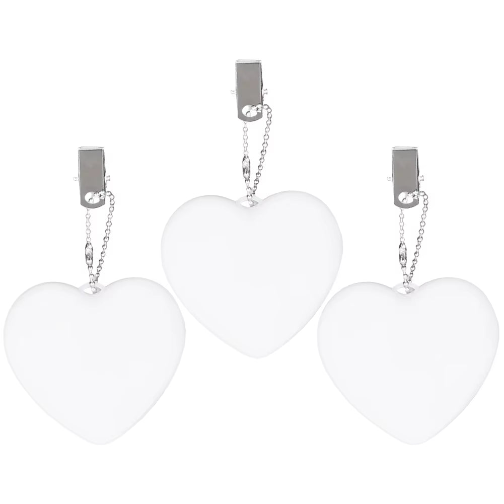 6-1PCS Purse Heart LED Light Automatic Motion Activated Handbag Lamp for Women Bah Purse Charm Purse Heart Keychain Light