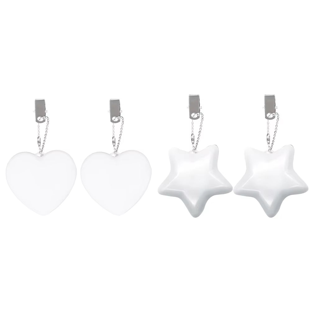 6-1PCS Purse Heart LED Light Automatic Motion Activated Handbag Lamp for Women Bah Purse Charm Purse Heart Keychain Light