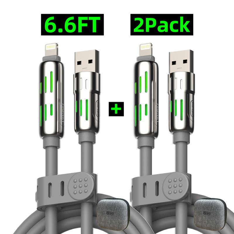 Mfish Universal 4-In-1 Multi USB Charging Cable with USB A,Type C,Lightning-Max 240W Fast Charging&Data Sync for Iphone&Samsung Efficient Electronic Smartphone Cellphone