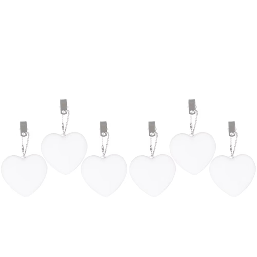 6-1PCS Purse Heart LED Light Automatic Motion Activated Handbag Lamp for Women Bah Purse Charm Purse Heart Keychain Light