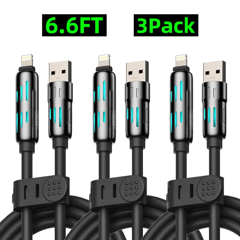 Mfish Universal 4-In-1 Multi USB Charging Cable with USB A,Type C,Lightning-Max 240W Fast Charging&Data Sync for Iphone&Samsung Efficient Electronic Smartphone Cellphone