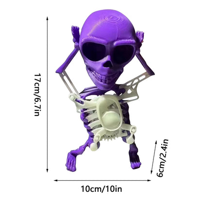 Dancing Skeleton Toys Clockwork Fun Little Toy Ornaments Creative Stress Relief Desktop Toys Gift for Friends Halloween Ornament