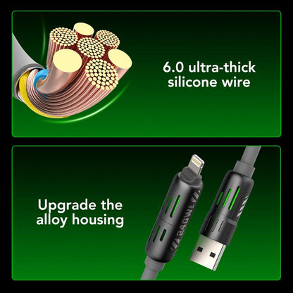 Mfish Universal 4-In-1 Multi USB Charging Cable with USB A,Type C,Lightning-Max 240W Fast Charging&Data Sync for Iphone&Samsung Efficient Electronic Smartphone Cellphone