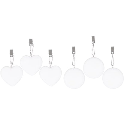 6-1PCS Purse Heart LED Light Automatic Motion Activated Handbag Lamp for Women Bah Purse Charm Purse Heart Keychain Light