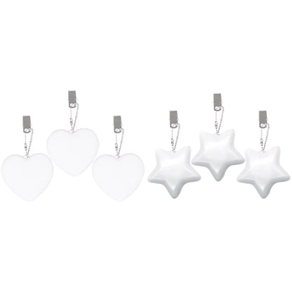 6-1PCS Purse Heart LED Light Automatic Motion Activated Handbag Lamp for Women Bah Purse Charm Purse Heart Keychain Light