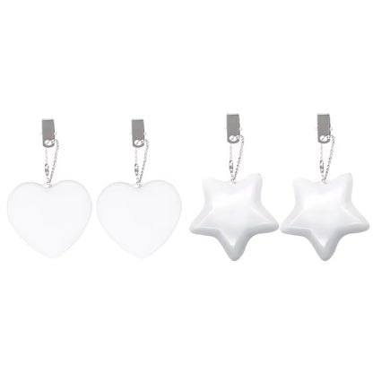 6-1PCS Purse Heart LED Light Automatic Motion Activated Handbag Lamp for Women Bah Purse Charm Purse Heart Keychain Light