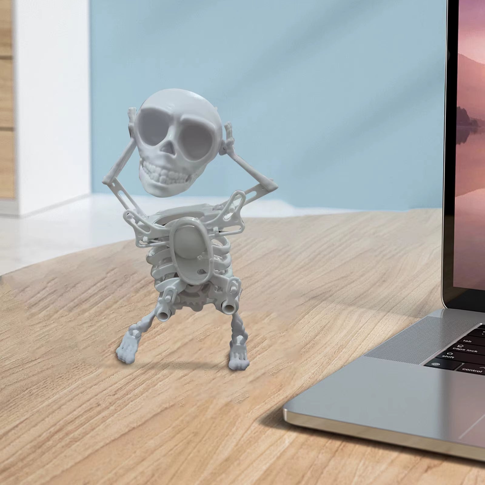 Dancing Skeleton Toys Clockwork Fun Little Toy Ornaments Creative Stress Relief Desktop Toys Gift for Friends Halloween Ornament