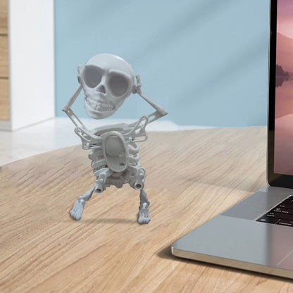 Dancing Skeleton Toys Clockwork Fun Little Toy Ornaments Creative Stress Relief Desktop Toys Gift for Friends Halloween Ornament