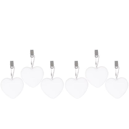 6-1PCS Purse Heart LED Light Automatic Motion Activated Handbag Lamp for Women Bah Purse Charm Purse Heart Keychain Light